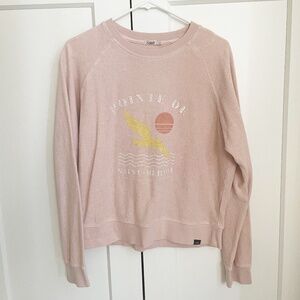 Faherty Beach Fleece Crew Pink Sweatshirt